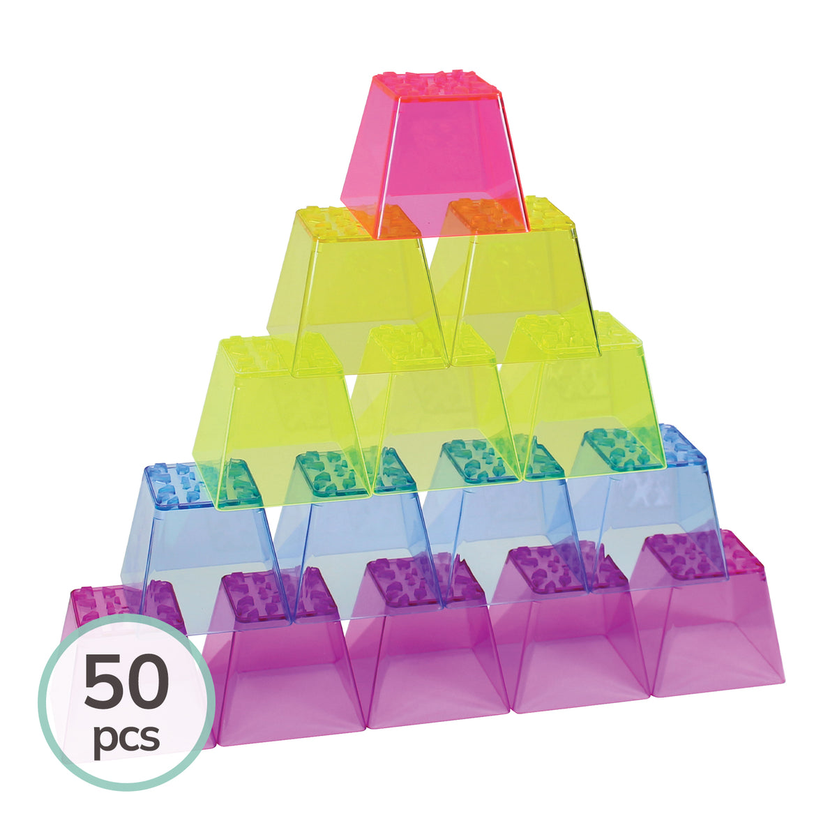 Crystal Color Stacking Blocks – Meka Sensory Play