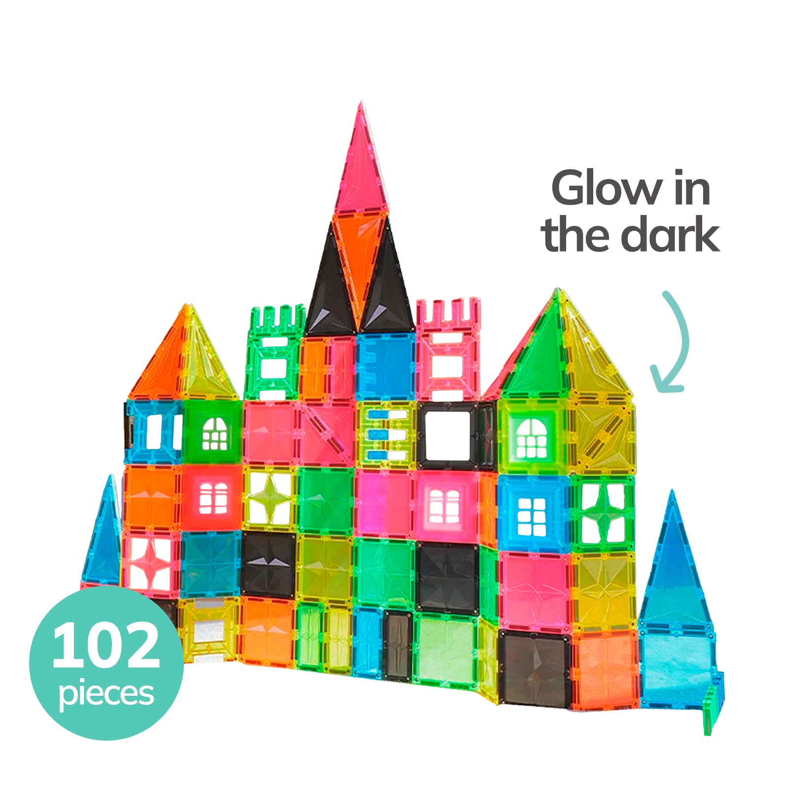 Glow-in-the-Dark Magnetic Tiles – Meka Sensory Play