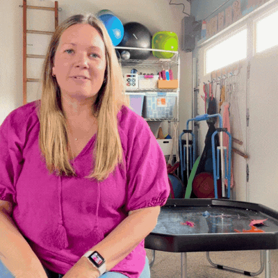 Tuff Tray lets me combine sensory systems with a child’s motor abilities.