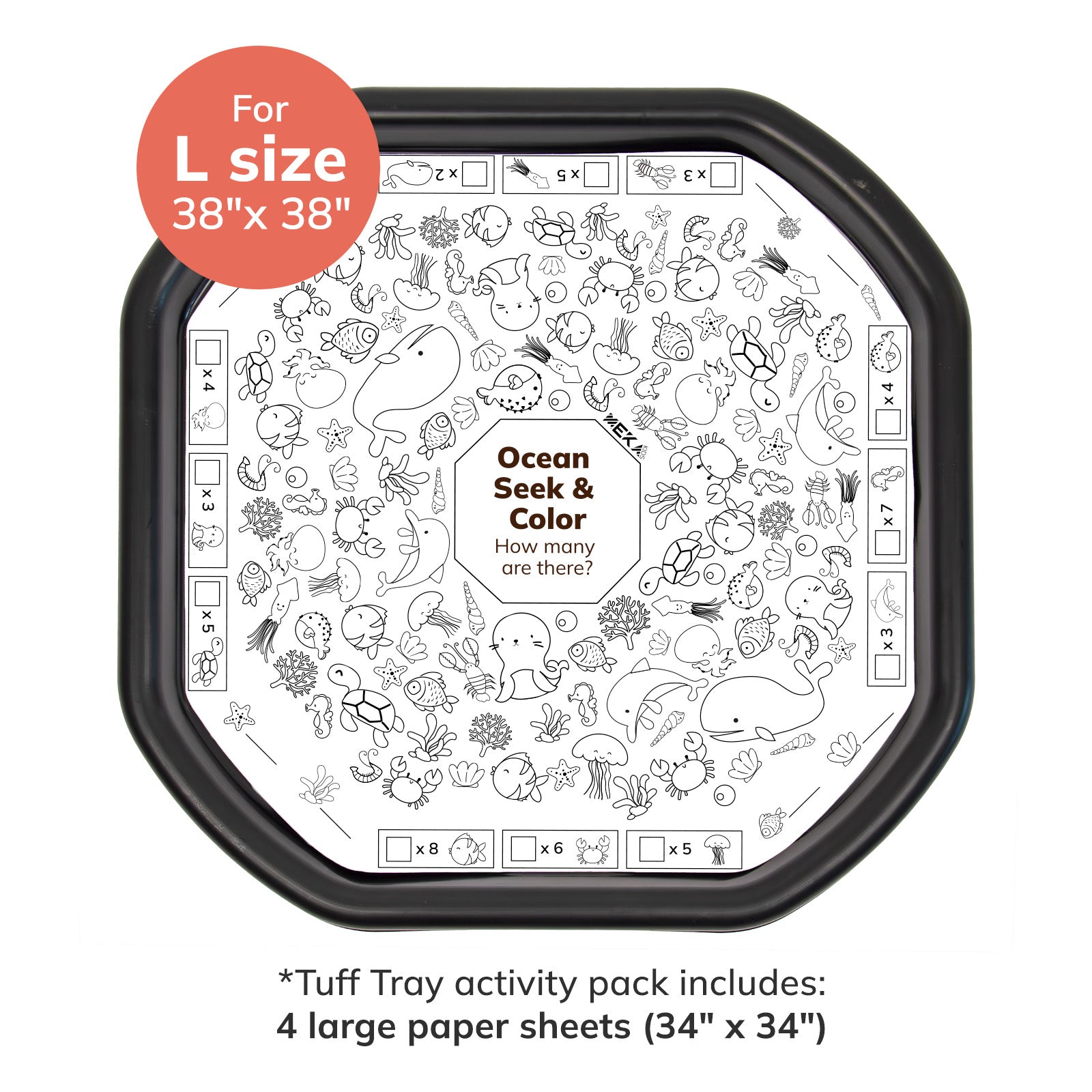 Giant Coloring & Learning Sheets – Meka Sensory Play