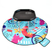 Black, Small, Blue Mat