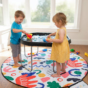 Black, Large, White Mat