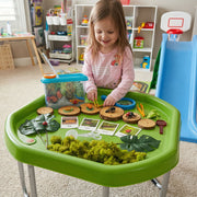 Green, Small, Silver Stand,set