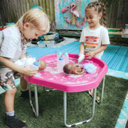 Pink, Small, Silver Stand, set