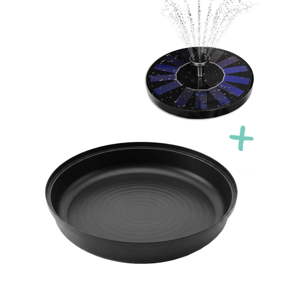 Deep Tuff Tray + Solar Fountain