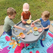 Grey, Small, Silver Stand, set