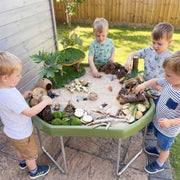 Olive Green, Large,silver stand,set