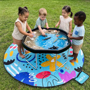 Black, Large, Blue Mat