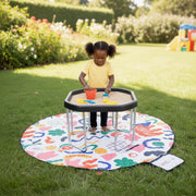 Black, Small, White Mat