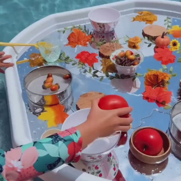 White, Large, Silver Stand