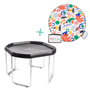 Black, Large, White Mat