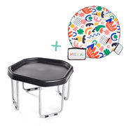 Black, Small, White Mat