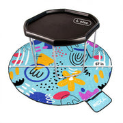 Black, large, Blue Mat