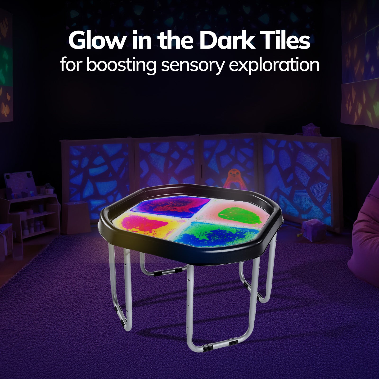 Tuff Table Inserts Tuff Tray Set + UV Sensory Tiles Insert Bundle – Meka Sensory Play