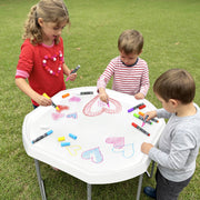 White, Large, Silver Stand